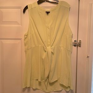 Sleeveless sheer blouse